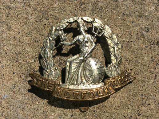 WW1 The Norfolk Regiment Other Ranks Cap badge