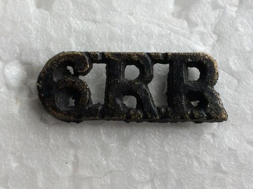 6R.R ( 6th Rajputana Rifles) brass title 