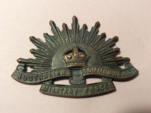 A.I.F Rising Sun Hat badge, superbly maker marked K.G LUKE