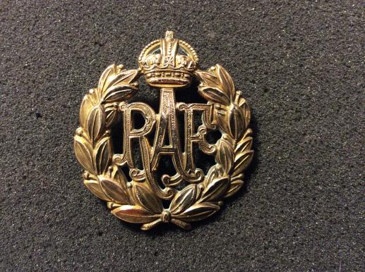 WW2 Royal Air Force Other Ranks Brass Cap Badge 