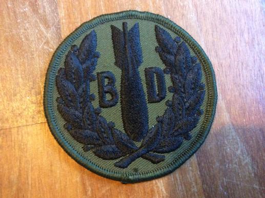 Royal Air Force B.D (Bomb Disposal) Sleeve Patch