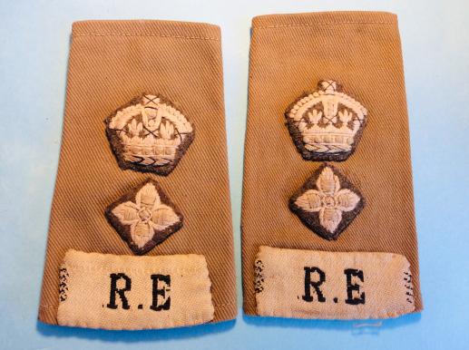 WW2 Indian made R.E Lieutenant Colonels Rank sliders