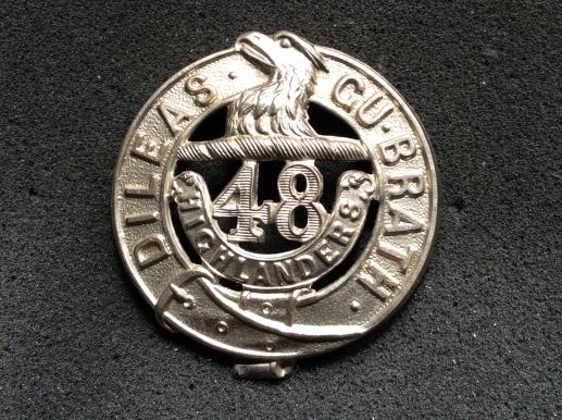 Canadian 48th Highlanders pre WW1 Militia Glengarry badge