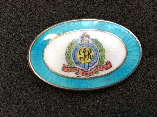 WW1 Royal Engineers Silver & coloured enamel Sweetheart 