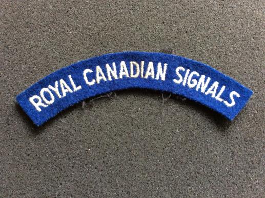 Royal Canadian Signals Cloth Shoulder Title 