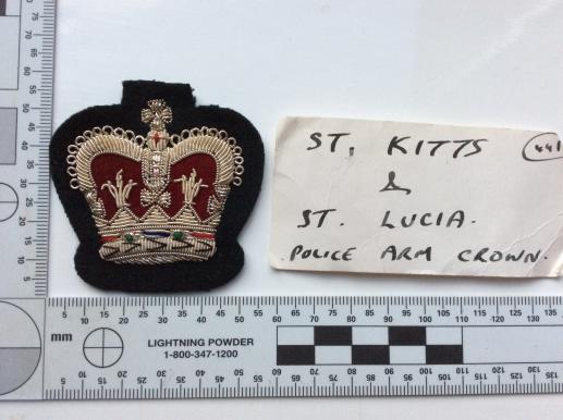 St Kitts & St Lucia Police Force Arm Crown 