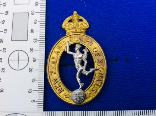 WW2 New Zealand Corps Of Signals Cap Badge 