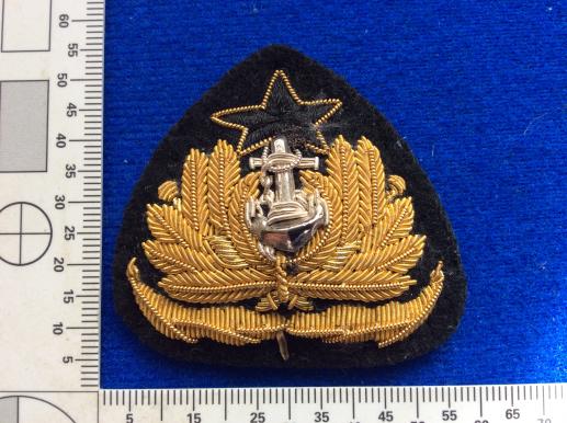 Ghana Naval Officers Bullion Beret Badge 