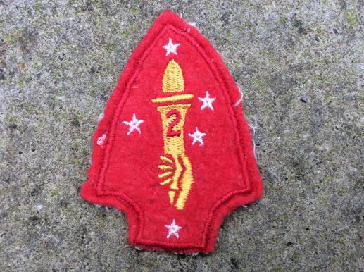 WW2 U.S.M.C felt 2nd Marine Division Shoulder Patch 