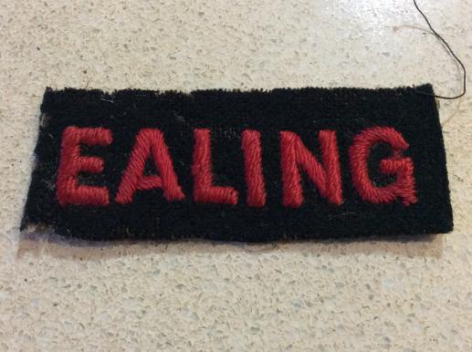 WW2 A.R.P ( Air Raid Patrol) EALING district overall badge