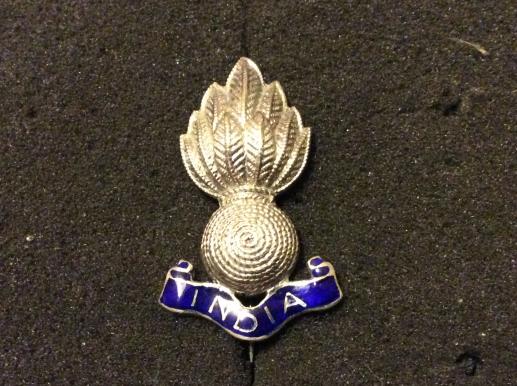WW1/2 Indian Army Engineers Silver & enamel Sweetheart 