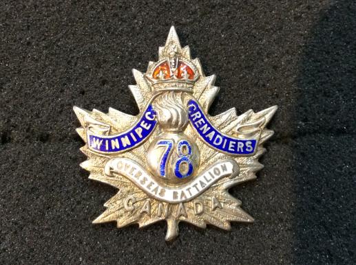 WW1 78th Overseas Battalion,Winnipeg Grenadiers 1916 Dated Sweetheart