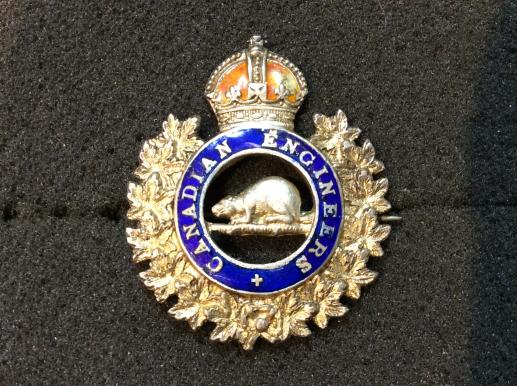 1916 dated silver British Made Canadian Engineers Sweetheart 