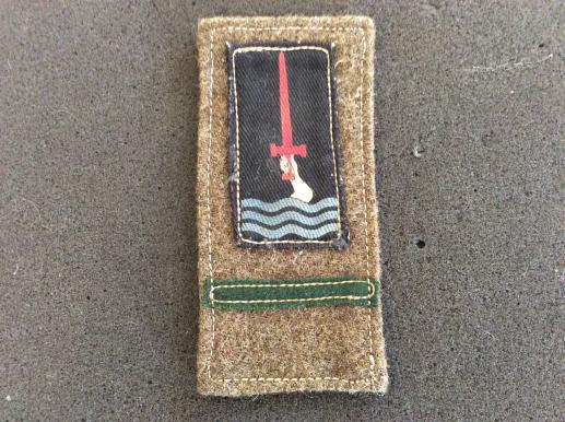 WW2 7th Btn Royal Ulster Rifles,20rd Inf Brig, 77th Inf Div combination sign.