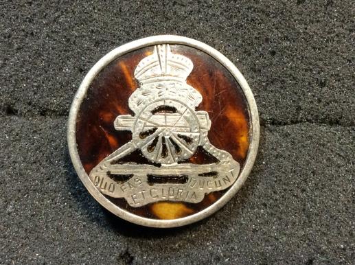 WW1 Territorial Royal Artillery tortoise shell & Silver Sweetheart 