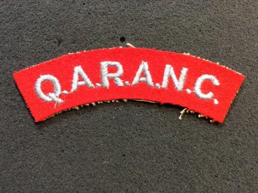 British Army Q.A.R.A.N.C cloth Shoulder title 