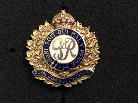 WW2 Royal Canadian Engineers sterling & enamel Sweetheart