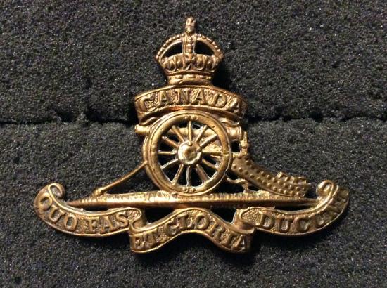 K/C Royal Canadian Artillery Small Cap Badge