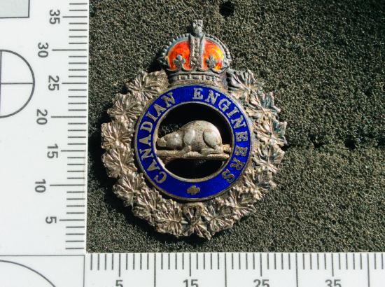 WW1 CANADIAN ENGINEERS Silver & enamel Sweetheart