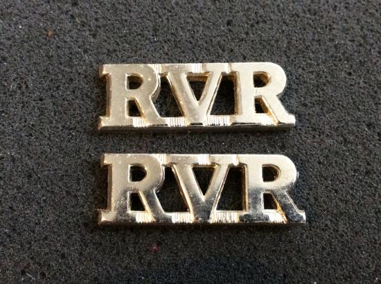 R.V.R ( Royal Victoria Regiment) Anodised Shoulder Title