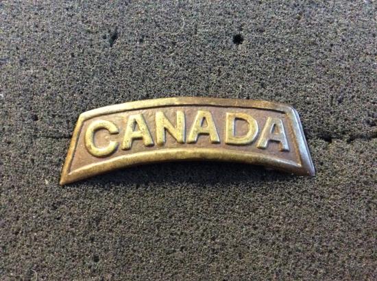 WW1 CEF CANADA Brass Shoulder title
