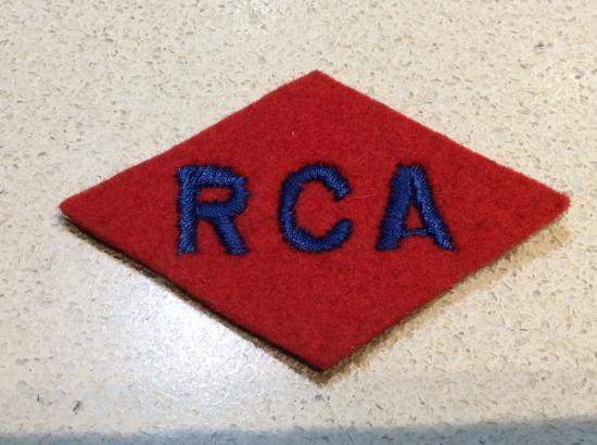WW2 RCA (Royal Canadian Artillery) formation sign