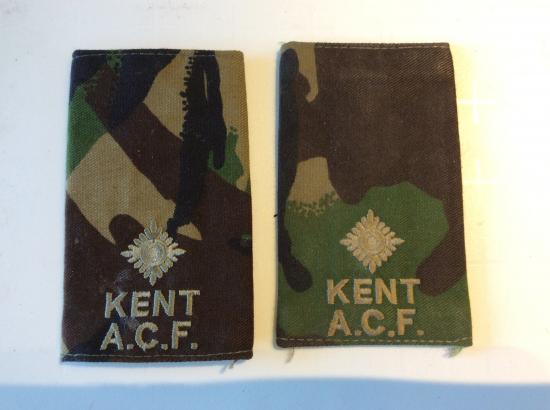Kent A.C.F 2nd Lieutenants DPM Rank slides