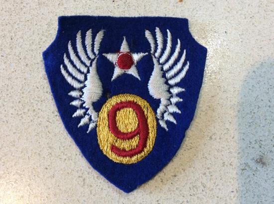 WW2 USAAF 9th Airforce Patch ( British Made felt )