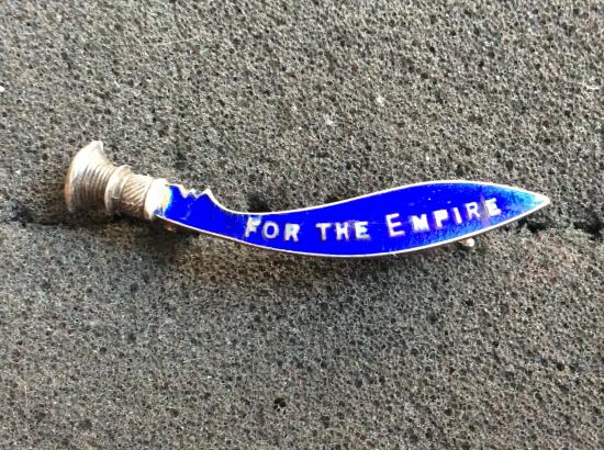 1914 dated silver Gurkha ’ FOR THE EMPIRE’ Kukri Sweetheart