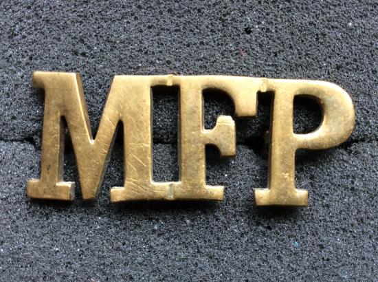 WW1 M.F.P ( Military Foot Police) Cap Badge/Shoulder Title