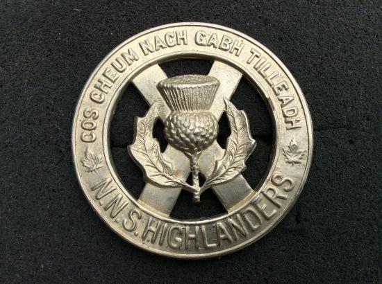 WW2 North Nova Scotia Highlanders Glengarry badge