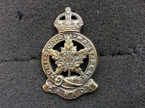 WW2 Canadian, Royal Montreal Regiment Cap badge