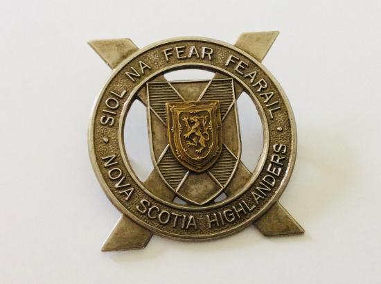 Canadian Nova Scotia Highlanders Glengarry badge