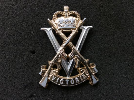 Royal Victoria Regiment Anodised Cap badge