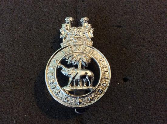 Sierra  Leone Police Officers Chrome Cap badge