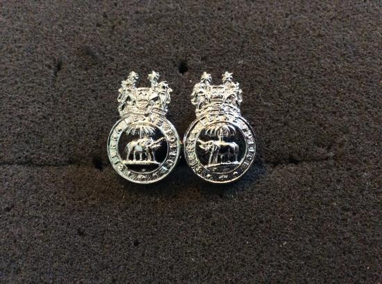 Sierra Leone Police chromed Metal Collar Badges