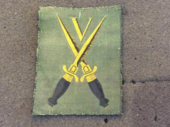 WW2 5 Commando silk embroidered formation sign