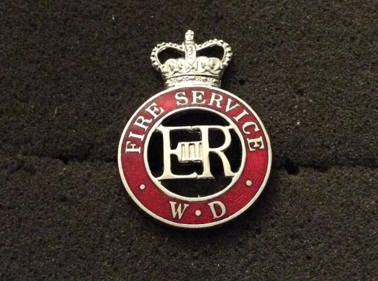 W.D  ( War Department) Fire Service Cap badge