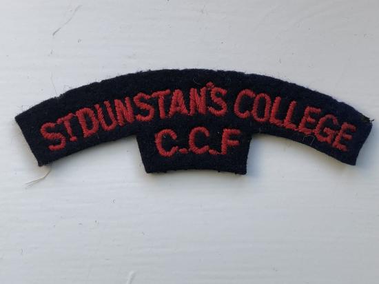 ST DUNSTANS COLLEGE C.C.F cloth shoulder title