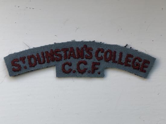 ST. DUNSTANS COLLEGE C.C.F cloth shoulder title