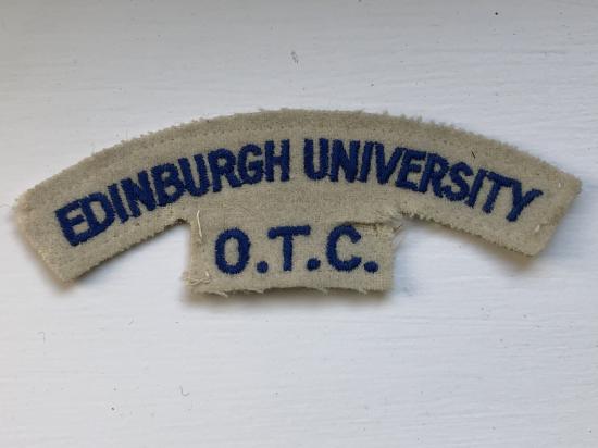 EDINBURGH UNIVERSITY O.T.C cloth shoulder title