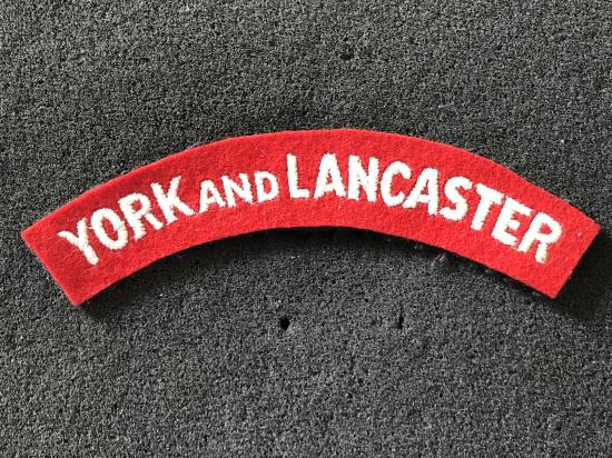 York & Lancaster Regt cloth shoulder title