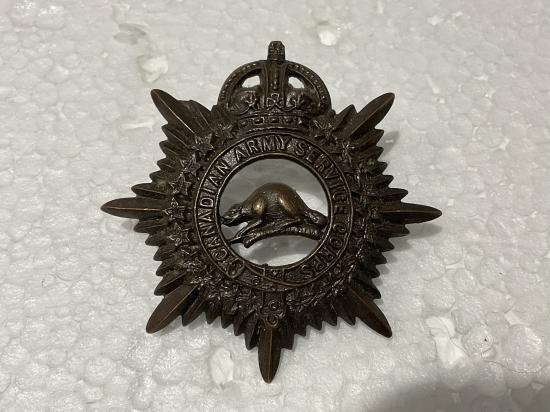 WW1 C.A.S.C Officers service dress cap badge