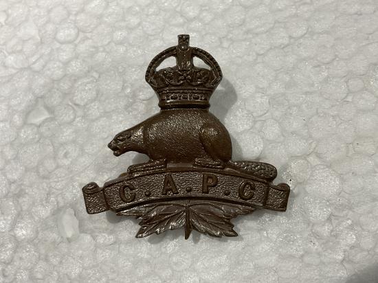 WW1 C.A.P.C officers collar badge by Gaunt London