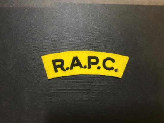 R.A.P.C (Royal Army Pay Corp) WW2 title