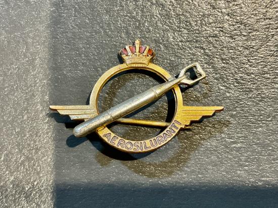 WW2 Italian Airforce, Torpedo Aircraft Officer crew members breast badge