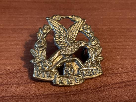 WW1 N.Z 14th South Otago Rifles Regt collar badge
