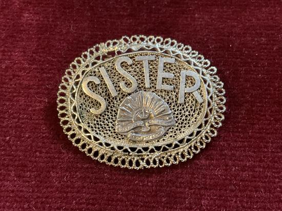 WW1 Australian ‘sister’ sweetheart brooch made in Palestine