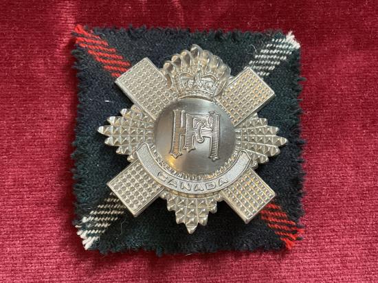 Highland Fusiliers of Canada Regiment Glengarry badge