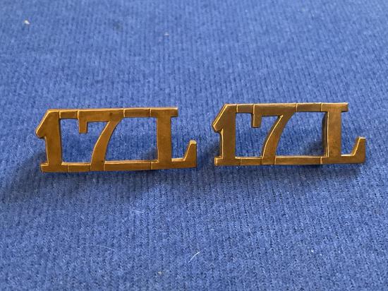 Pre 1922 17th Lancers Shoulder title